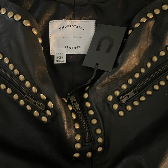 Black High Waist Studded Fringe Shorts - Picture 4 of 5